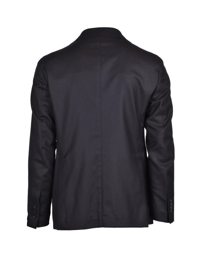 Tagliatore Black Virgin Wool Formal Suit