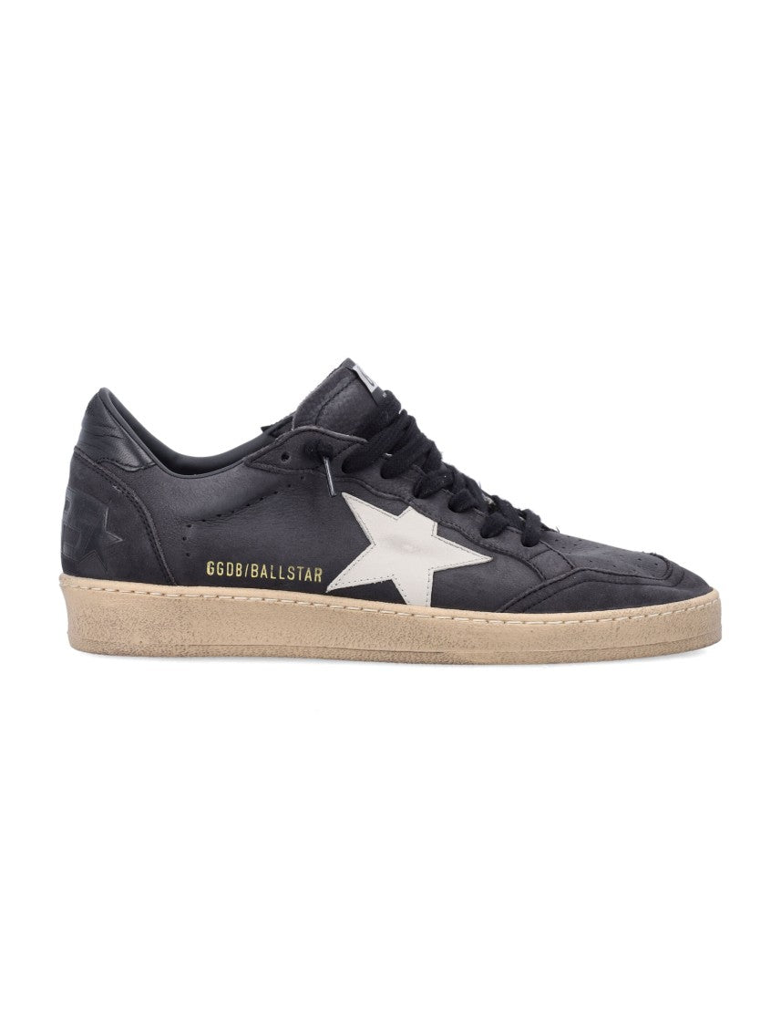 Golden Goose Ballstar Low-Top Black Leather Sneakers