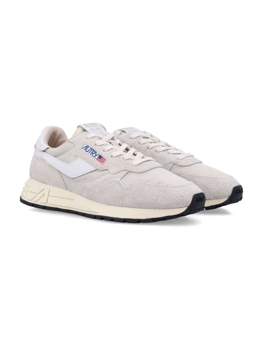 Autry Reelwind Low Hay Nylon & Suede Sneakers