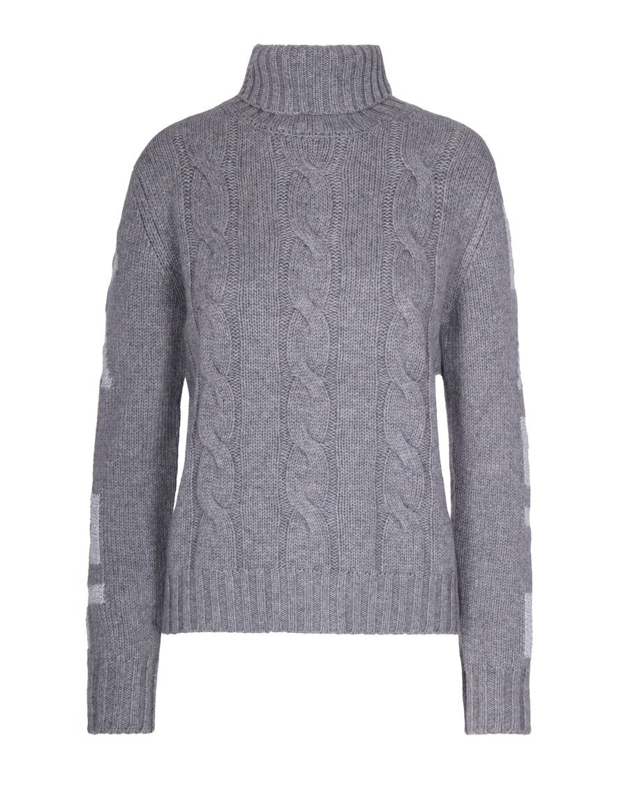 Mc2 Saint Barth Cable Knit Sweater With Lurex Detailing