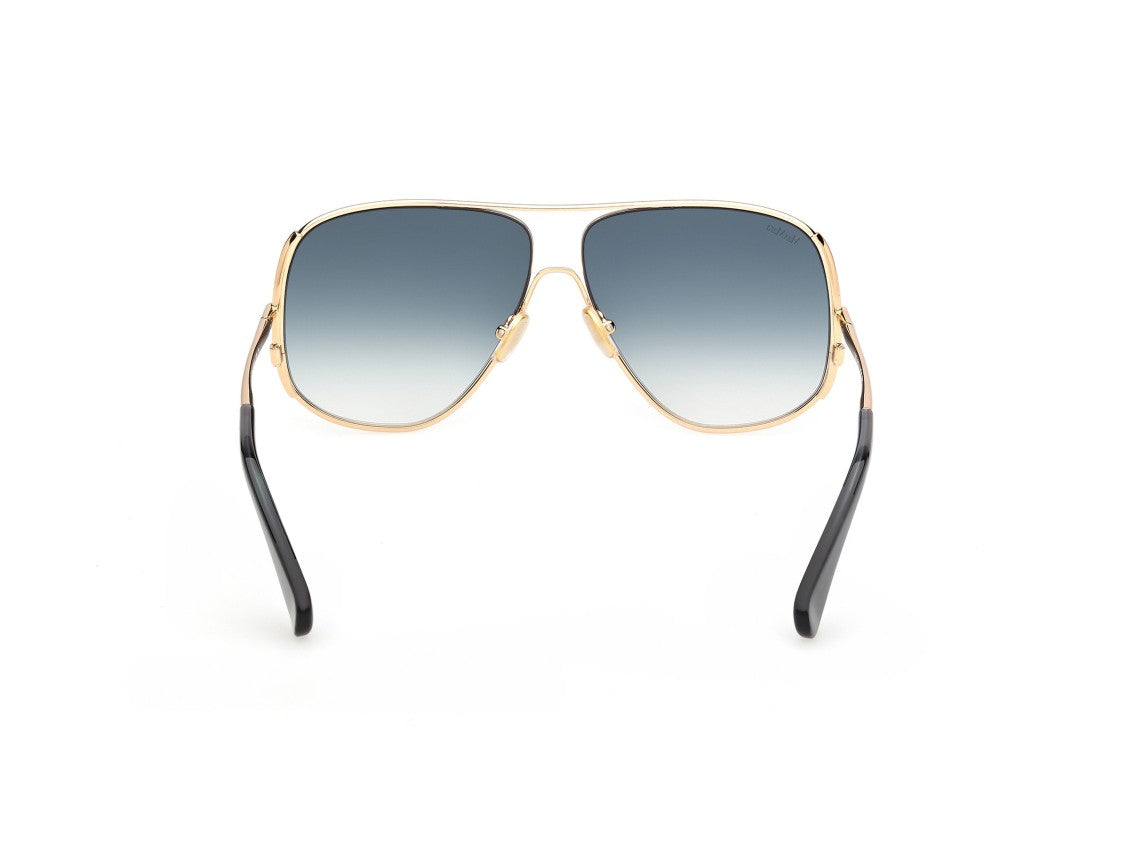 Max Mara Gold Mm0190 Aviator Metal Sunglasses