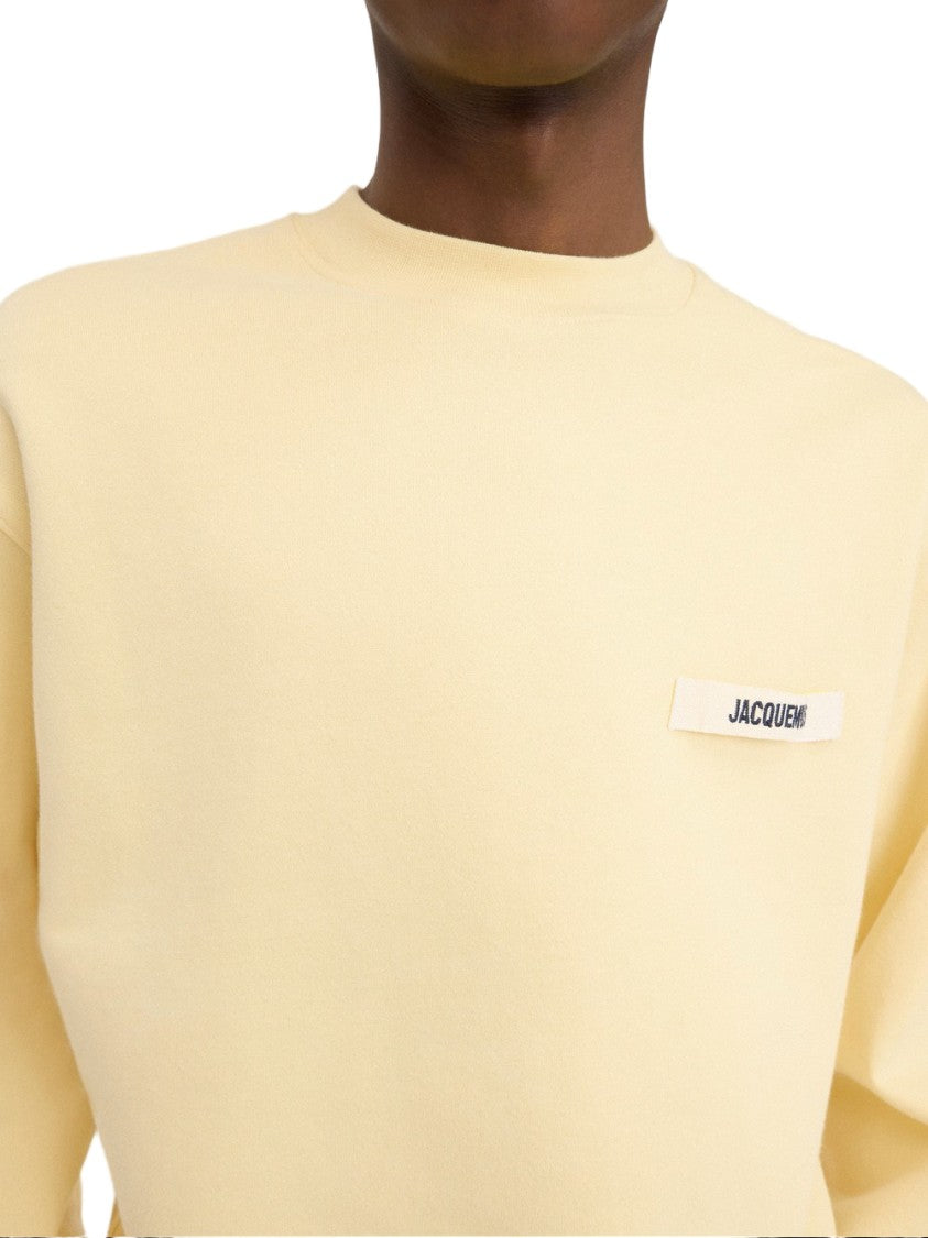 Jacquemus Long-Sleeve Sweatshirt With Gros-Grain Logo Patch