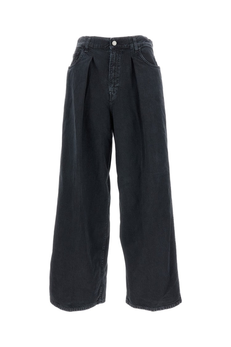Haikure Light Blue Wide-Leg Trousers With Front Pleats