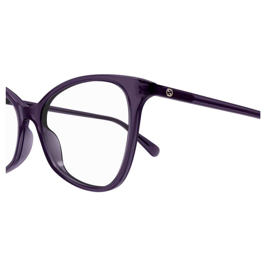 Gucci Gg1360o Translucent Deep Purple Cat-Eye Eyeglasses