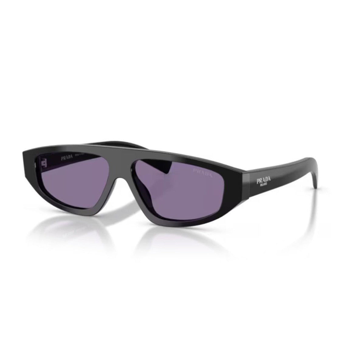 Prada Black Pr C02s Sculpted Rectangular Sunglasses