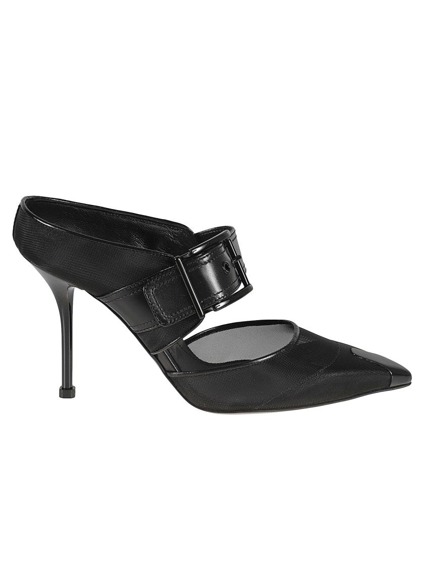 Alexander Mcqueen Black Heels With Pointed Toe