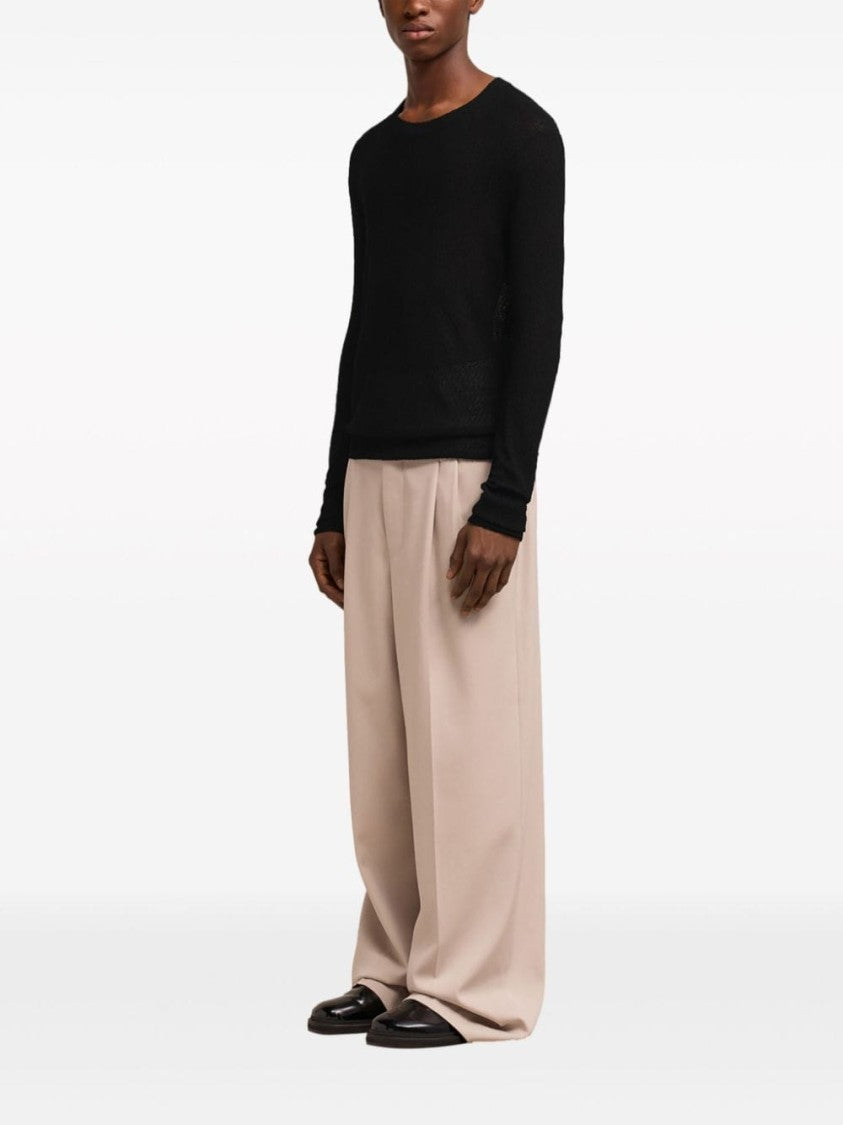 Ami Paris Knitted Bouclé Sweater