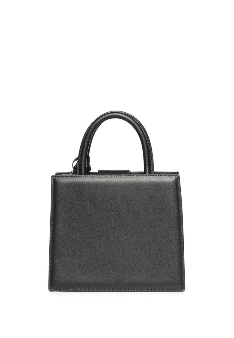 Mc2 Saint Barth Rectangular Black Handbag With Structured Silhouette