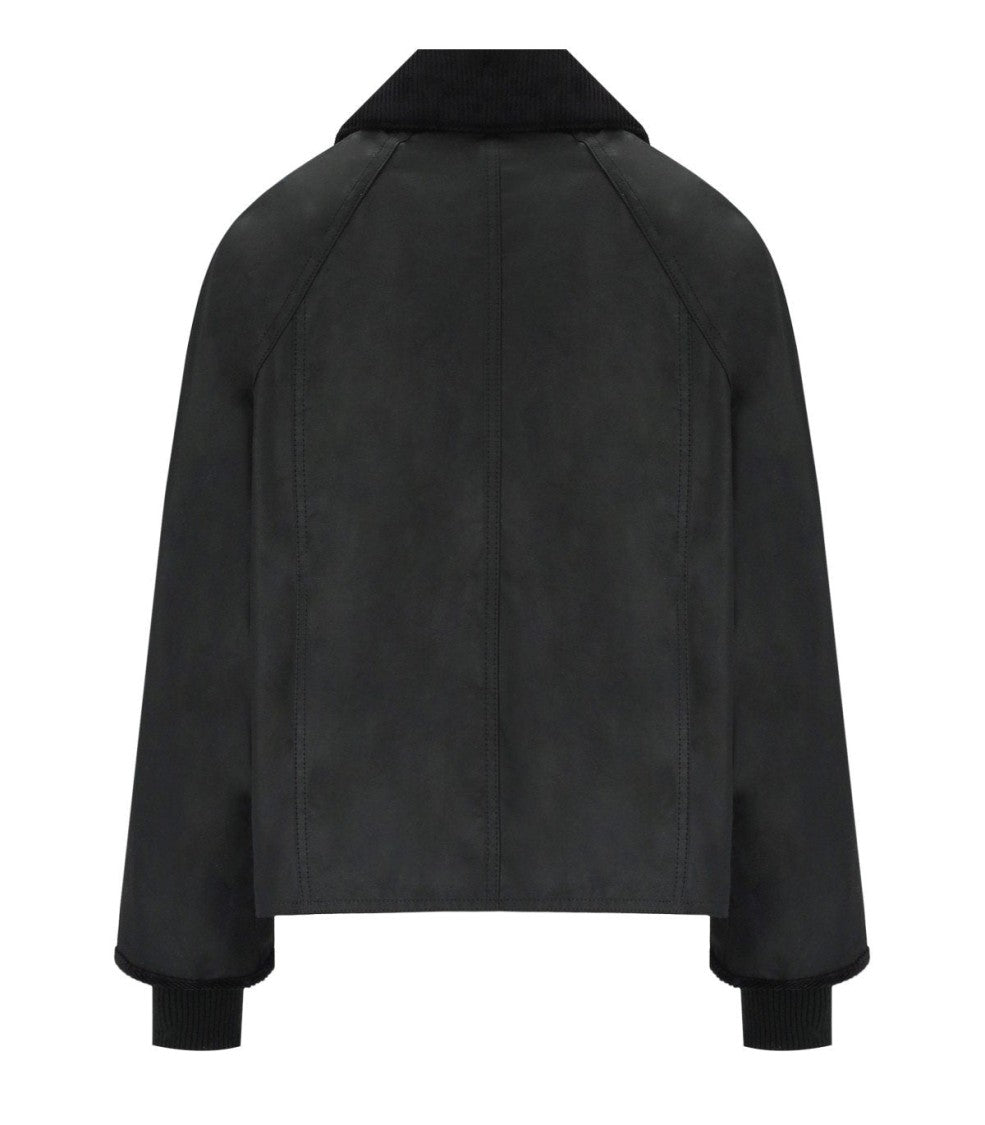 Barbour Beadnell Wax Black Cropped Jacket