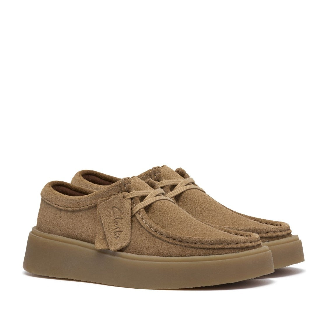 Clarks Torview W Brown Moccasin-Inspired Suede Sneakers