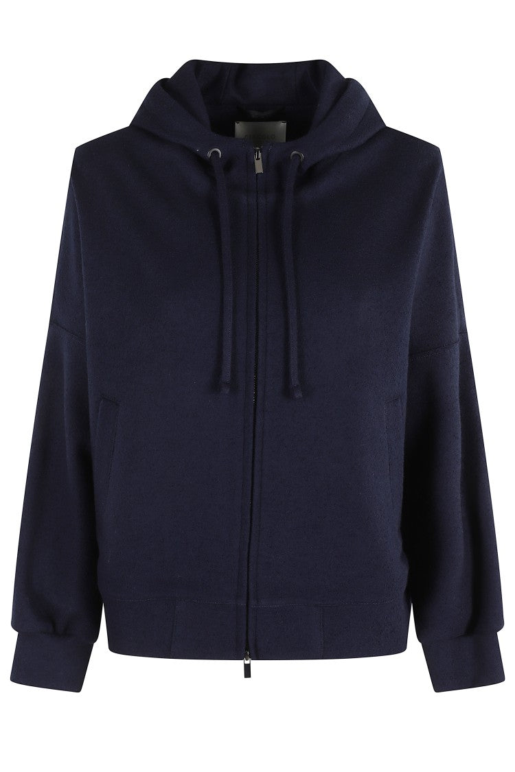 Circolo 1901 Dark Blue Sweatshirt With Drawstring Hood