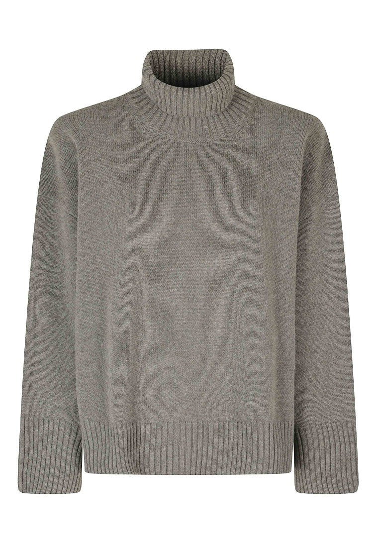 Soeur Green William High Neck Merino Wool Sweater