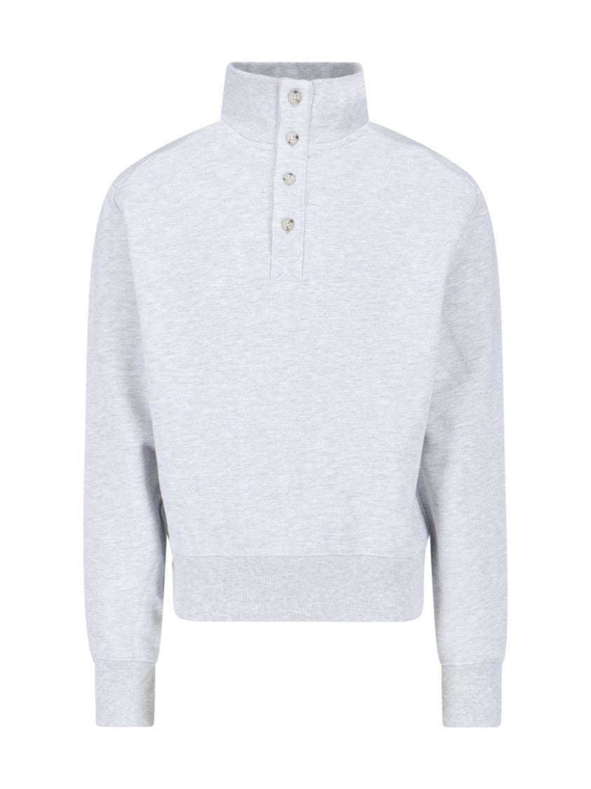 Entire Studios Grey Port High-Collar Cotton Sweatshirt