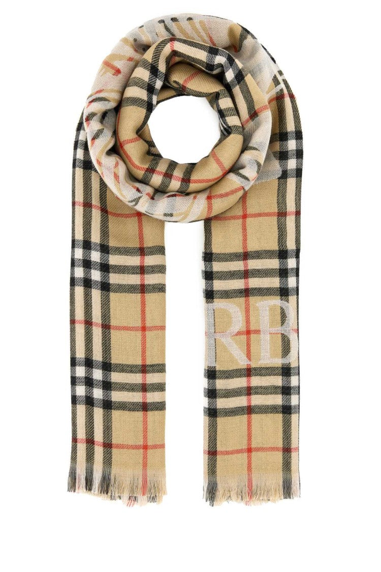Burberry Embroidered Wool Scarf