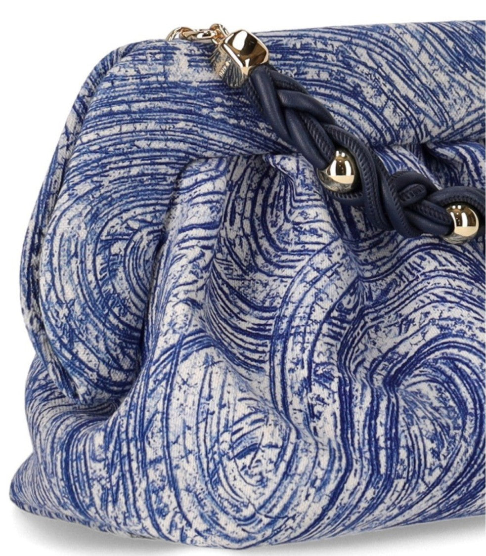 Themoirè Bios Porridge Print Deep Ocean Clutch Bag