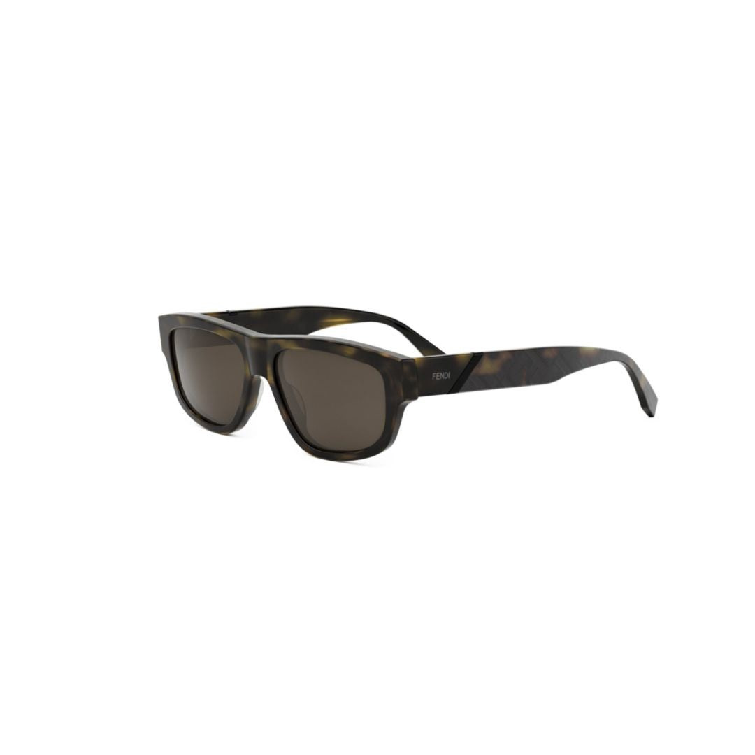 Fendi Fe40157i Rectangular Tortoiseshell Acetate Sunglasses