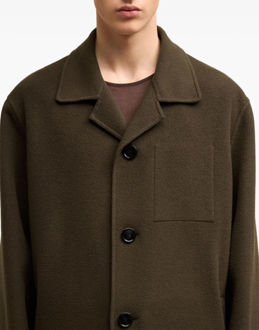 Ami Paris De Coeur Single-Breasted Car Coat