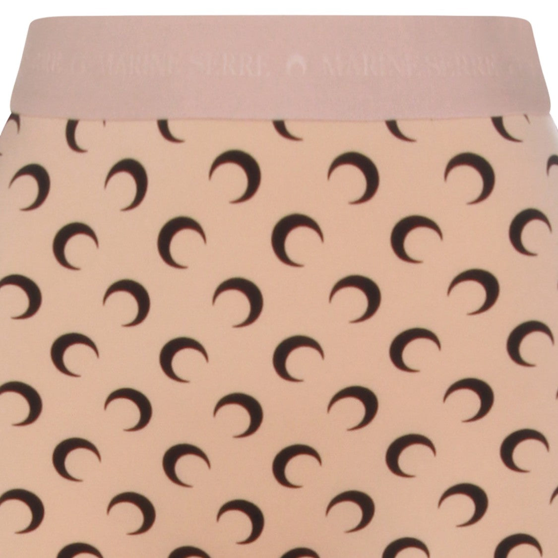 Marine Serre Slim-Fit Brown Trousers With Crescent Moon Pattern