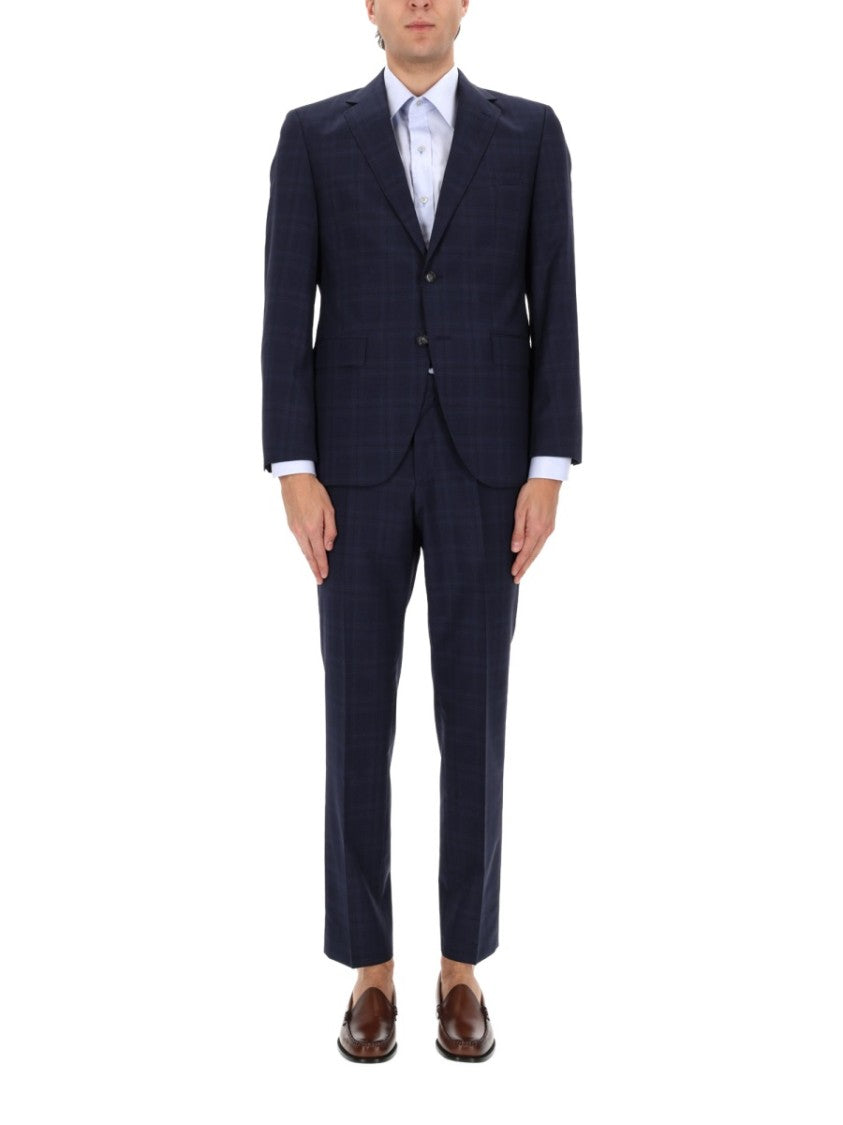 Boss Jeckson Virgin Wool Check Suit