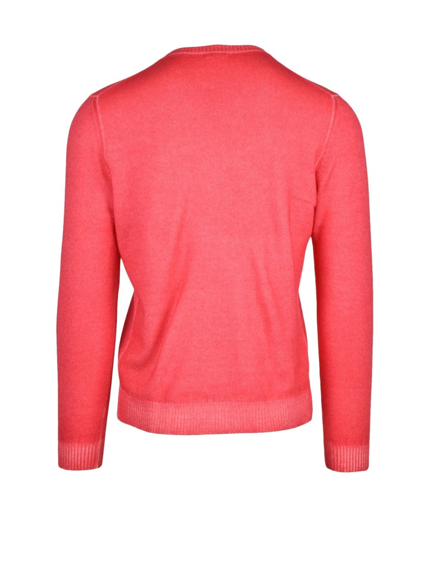 Malo Old Rose Virgin Wool Crewneck Sweater