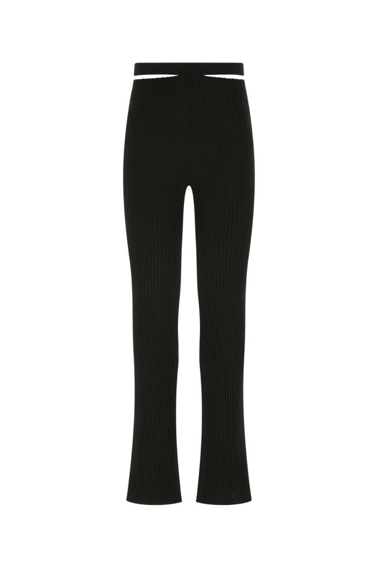 Andreâdamo Black Stretch Viscose Blend Pant