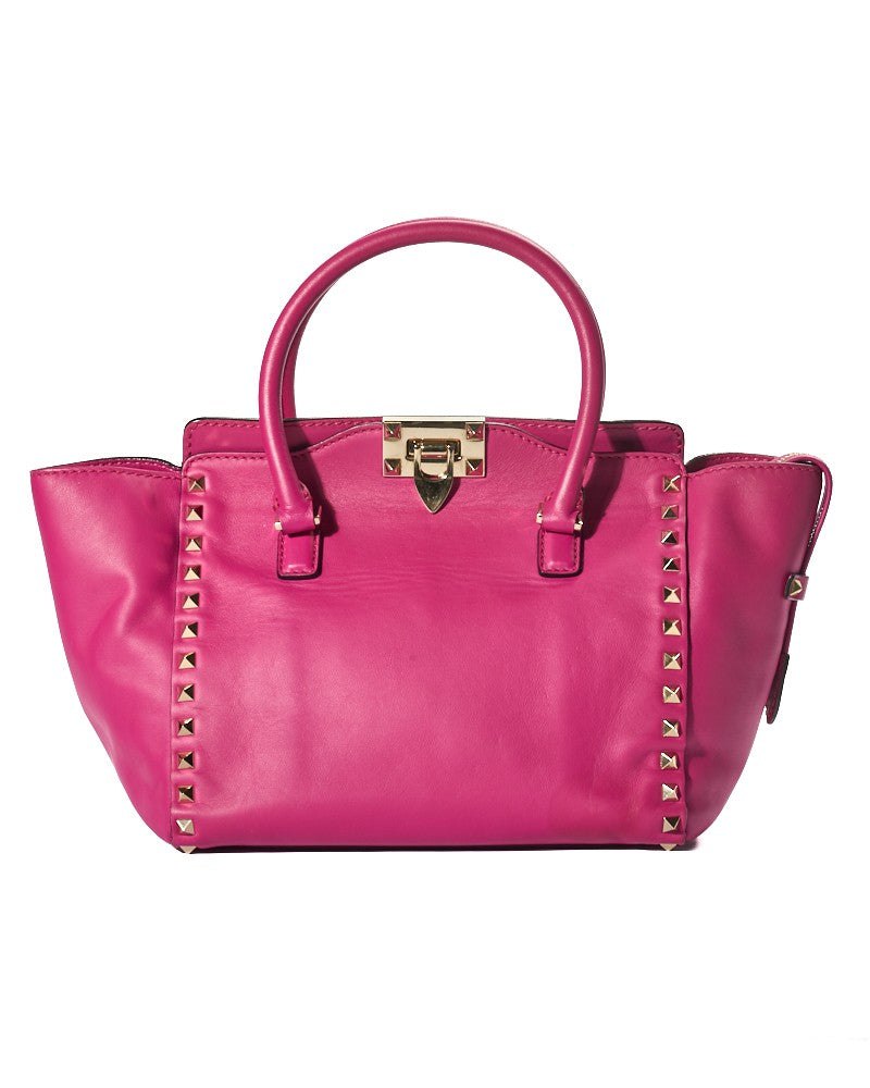 Valentino Rockstud Shopper Small Fuchsia