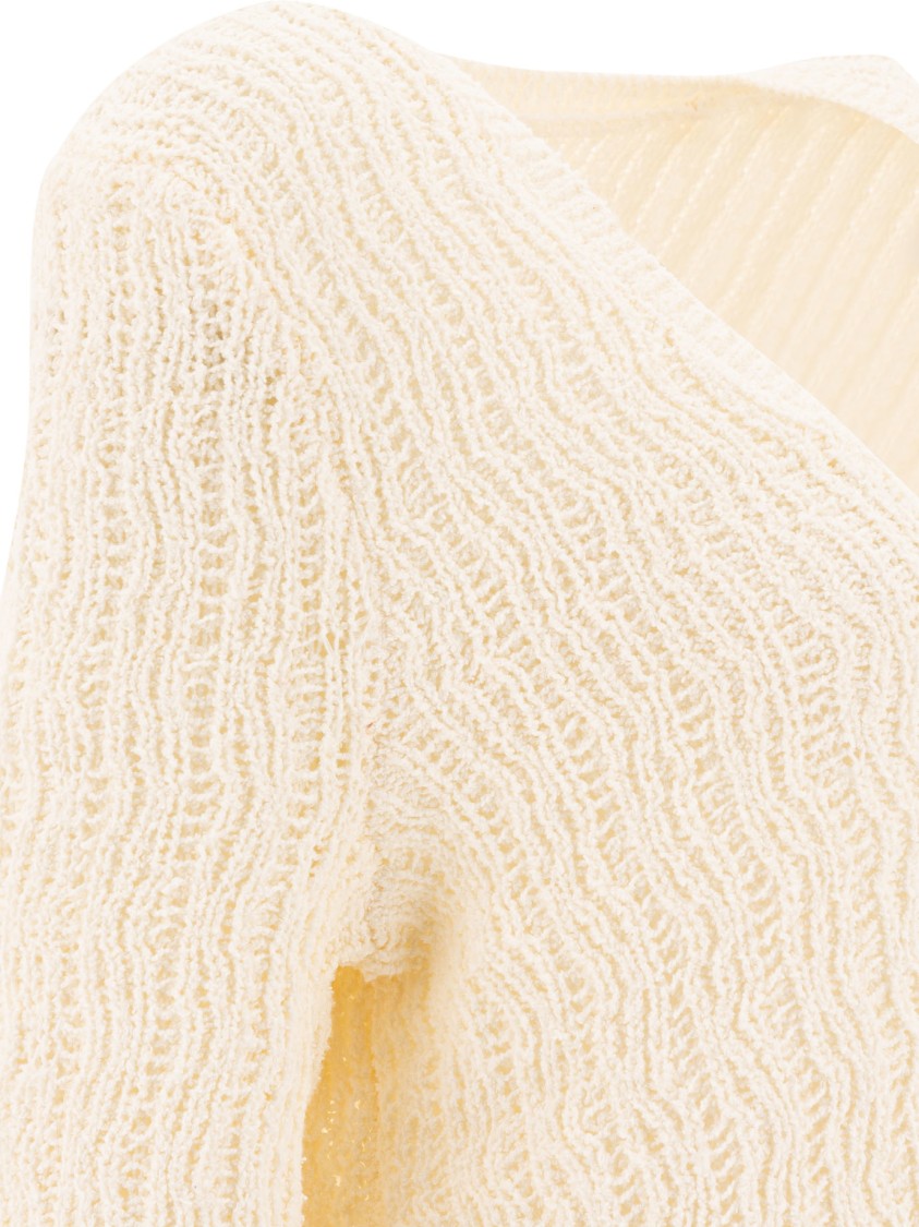 Loulou Studio Textured Knitwear With V-Neckline And Cropped Fit