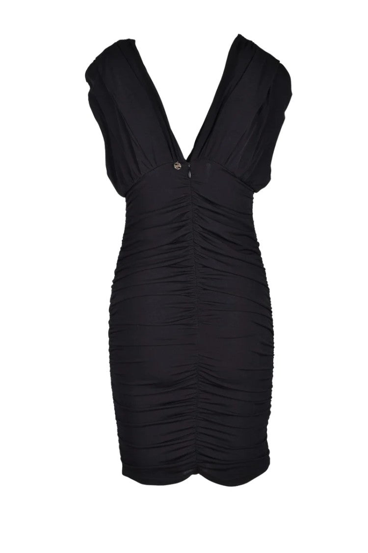 Pinko Deep V-Neck Mini Dress