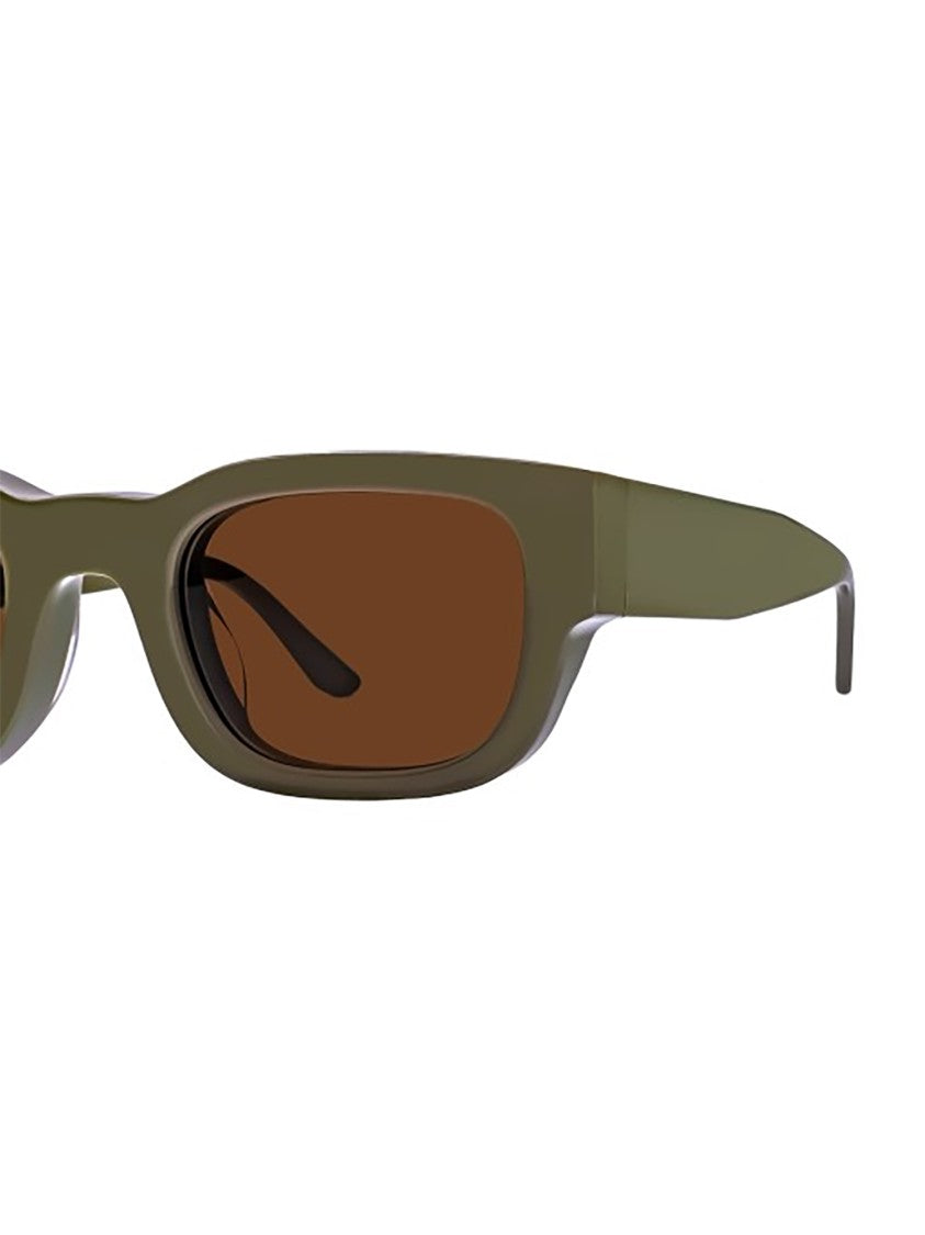 Thierry Lasry Olive Green Foxxxy Rectangular Sunglasses