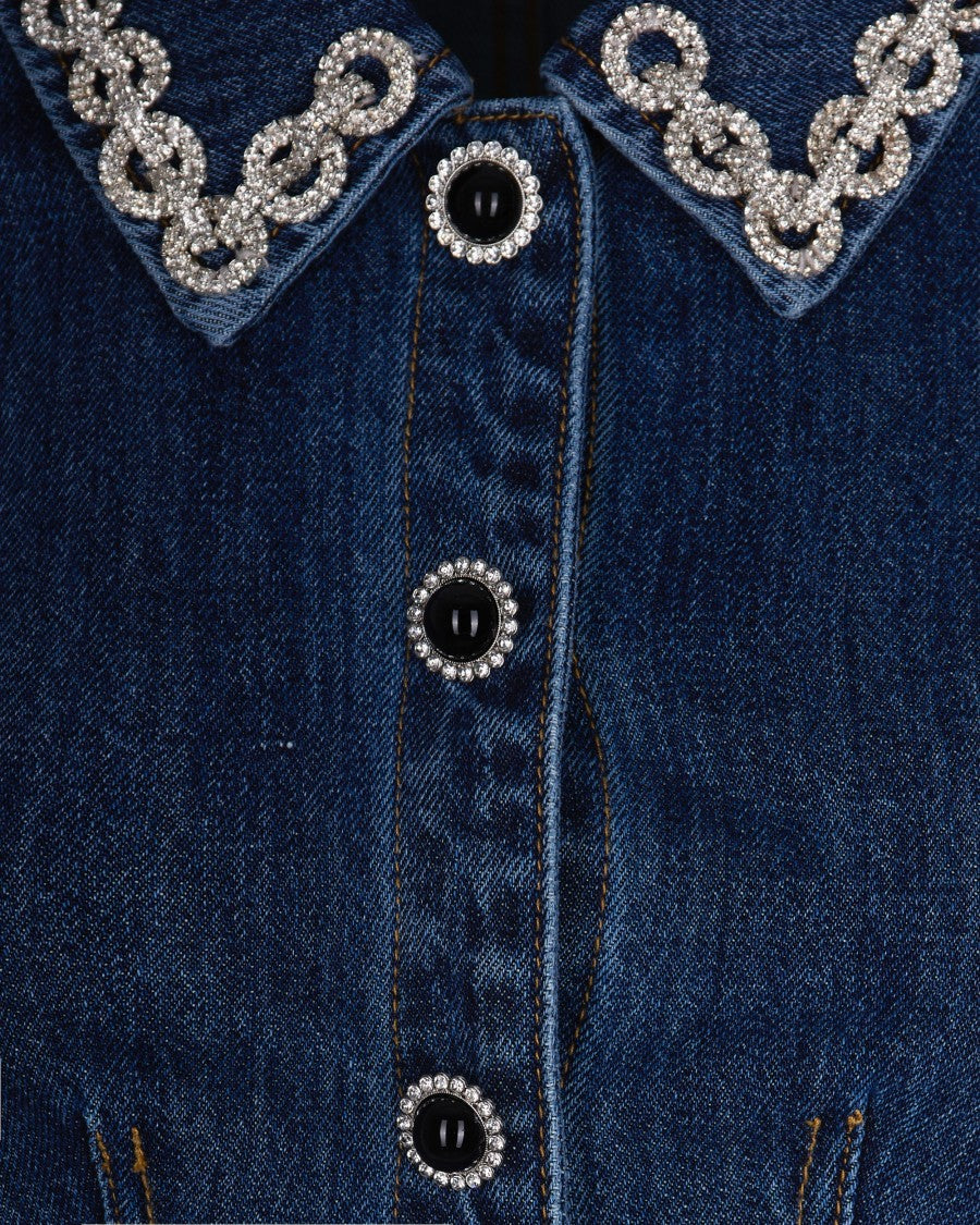 Self-Portrait Blue Denim Mini Dress