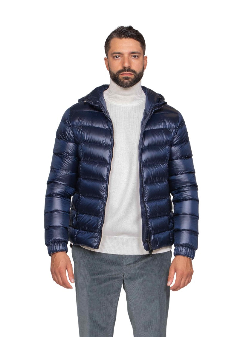 Colmar Shiny Quilted Men's Puffer Jacket With Hood And Elastic Cuffs