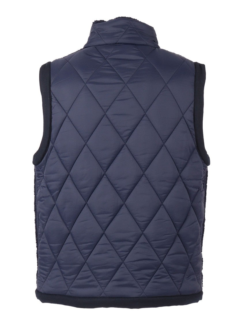 Ballantyne Reversible Double-Faced Vest With High Collar And Zip Closure
