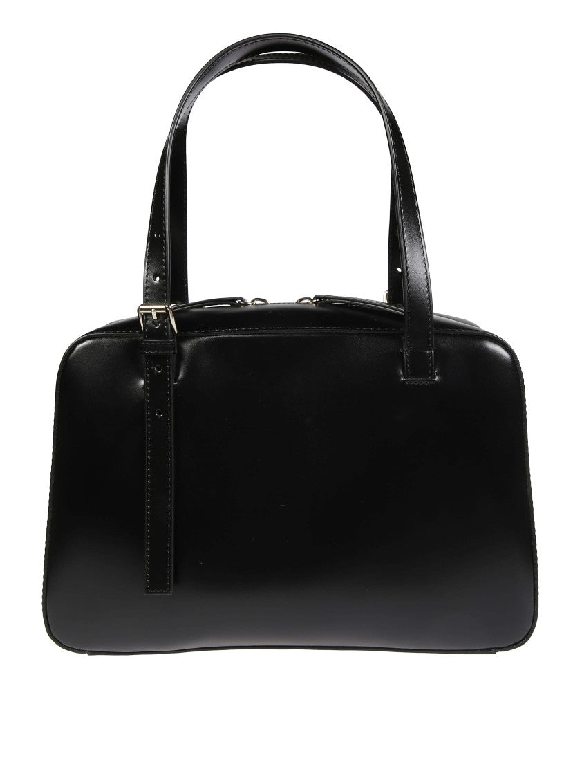 A.P.C. Structured Black Handbag With Glossy Finish