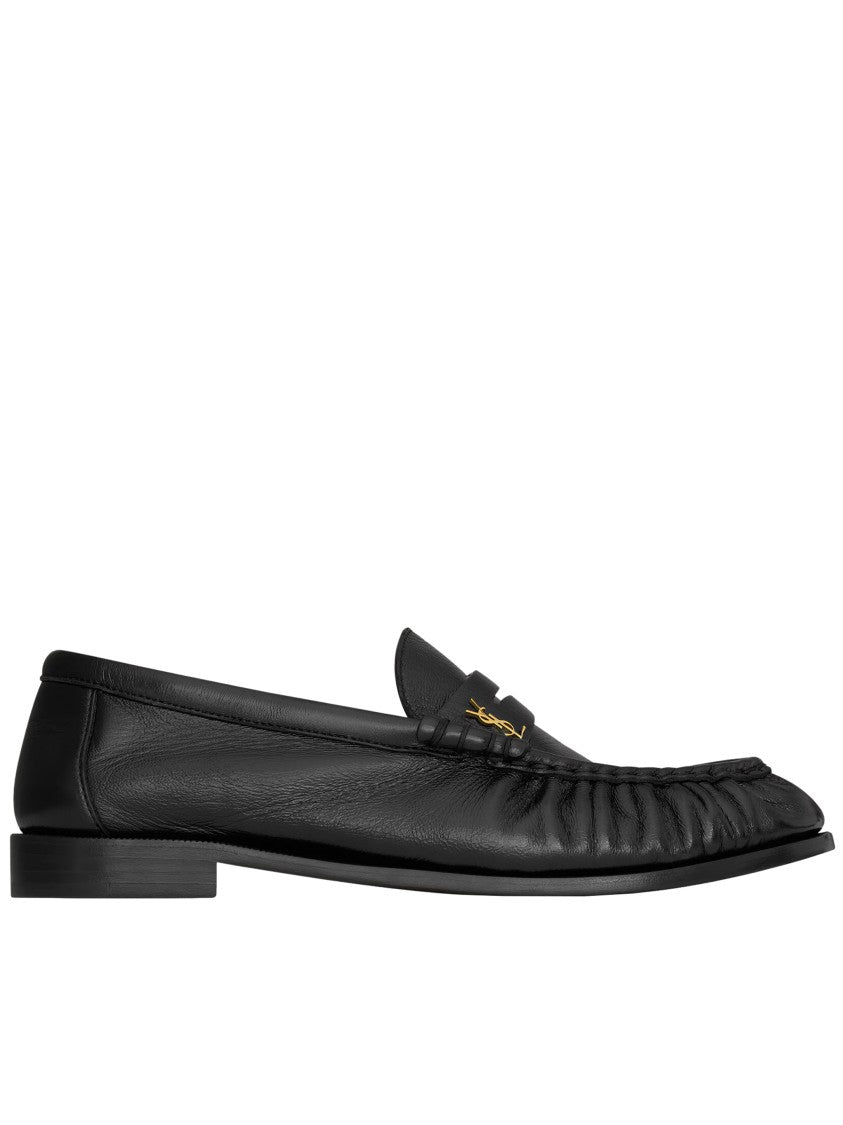 Saint Laurent Gathered Leather Loafers