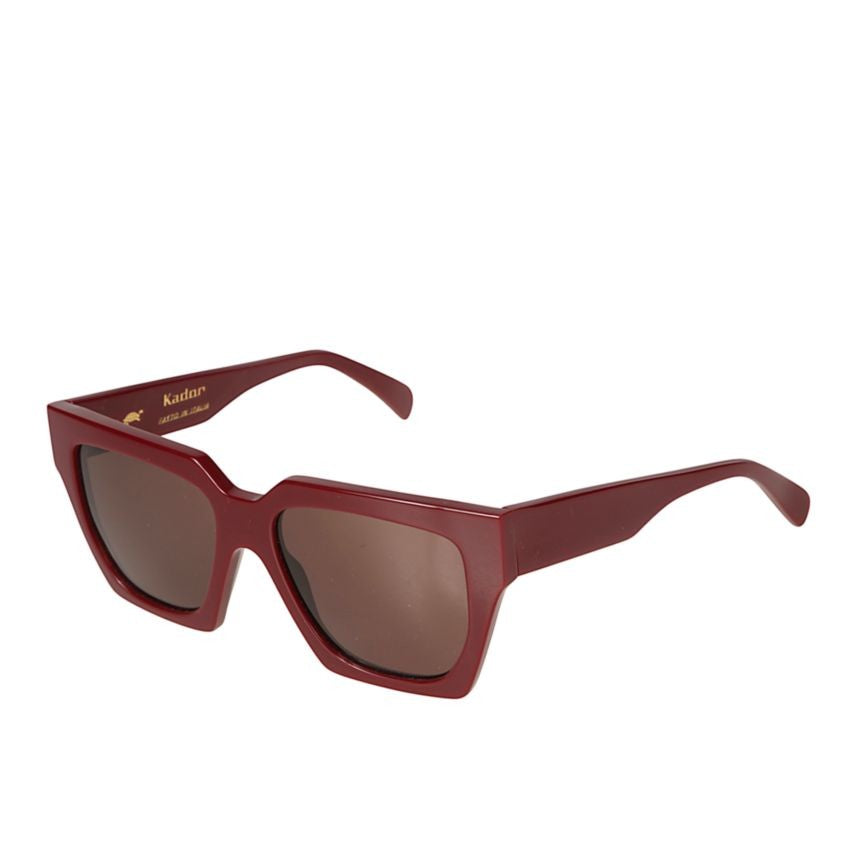 Kador Charlize Angular Frame Sunglasses With Deep Burgundy Finish