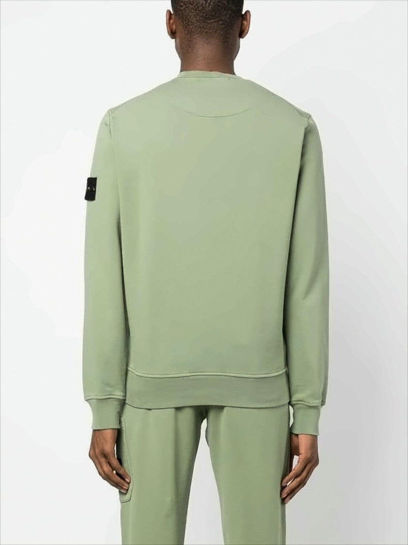 Stone Island Minimalist Long-Sleeve Sweatshirt With Distinctive Patch Logo
