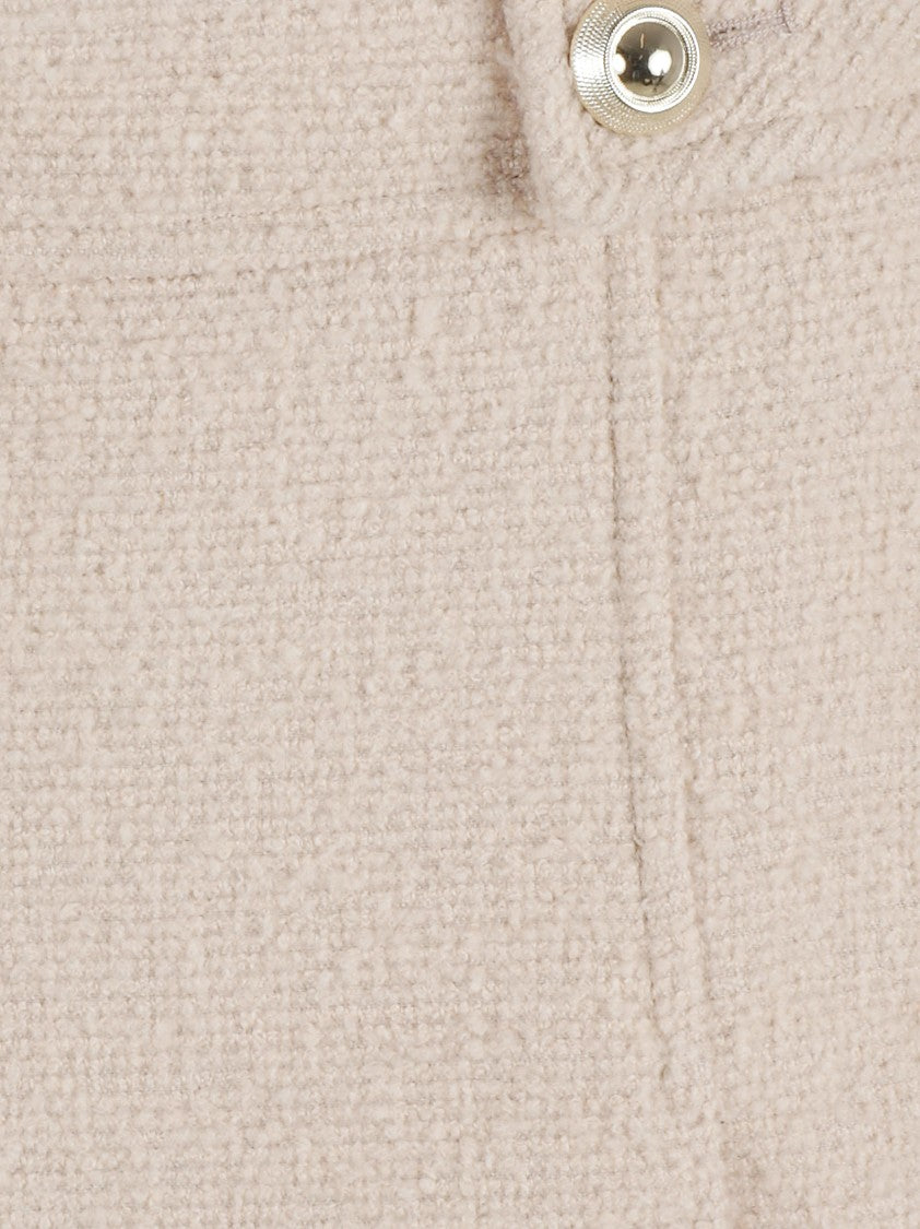 Tom Ford Textured Structured Skirt With Decorative Buttons