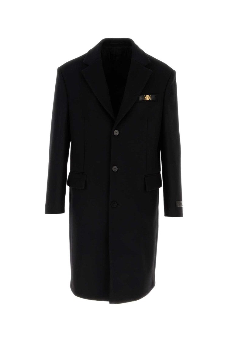 Versace Black Wool Coat