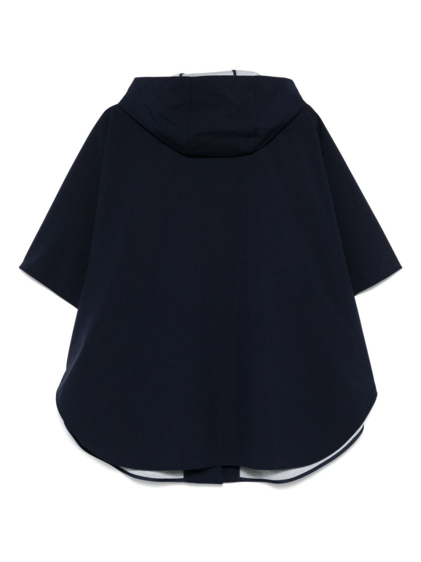 Martina Rinaldi Short-Sleeve Waterproof Coat With Hood