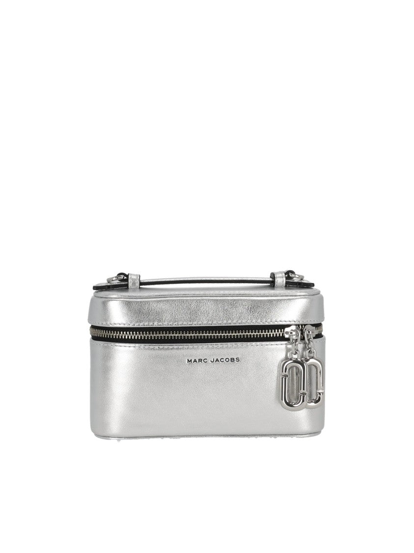 Marc Jacobs Silver The East West Vanity Leather Bag