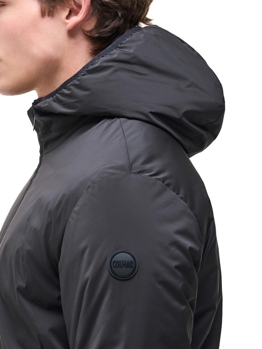 Colmar Black Minimalist Hooded Jacket