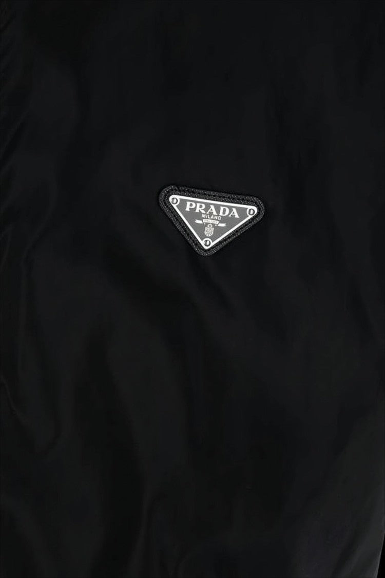 Prada Hooded Sweatshirt With Contrast Stripes