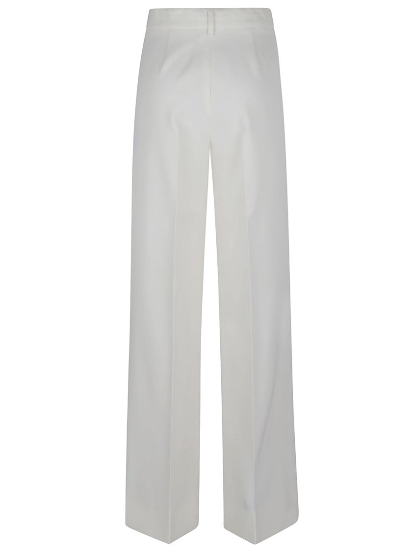 Stella Mccartney High-Waisted Cream White Wool Trousers