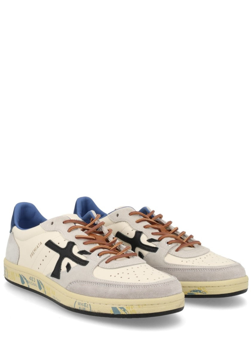 Premiata Beige Bsktclay Perforated Panel Sneakers