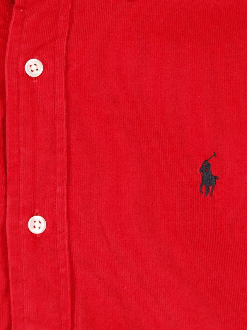 Polo Ralph Lauren Red Corduroy Ribbed Button-Down Shirt