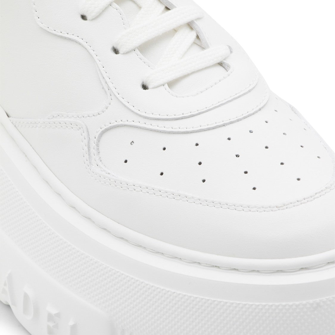 Casadei White Leather Platform Sneakers