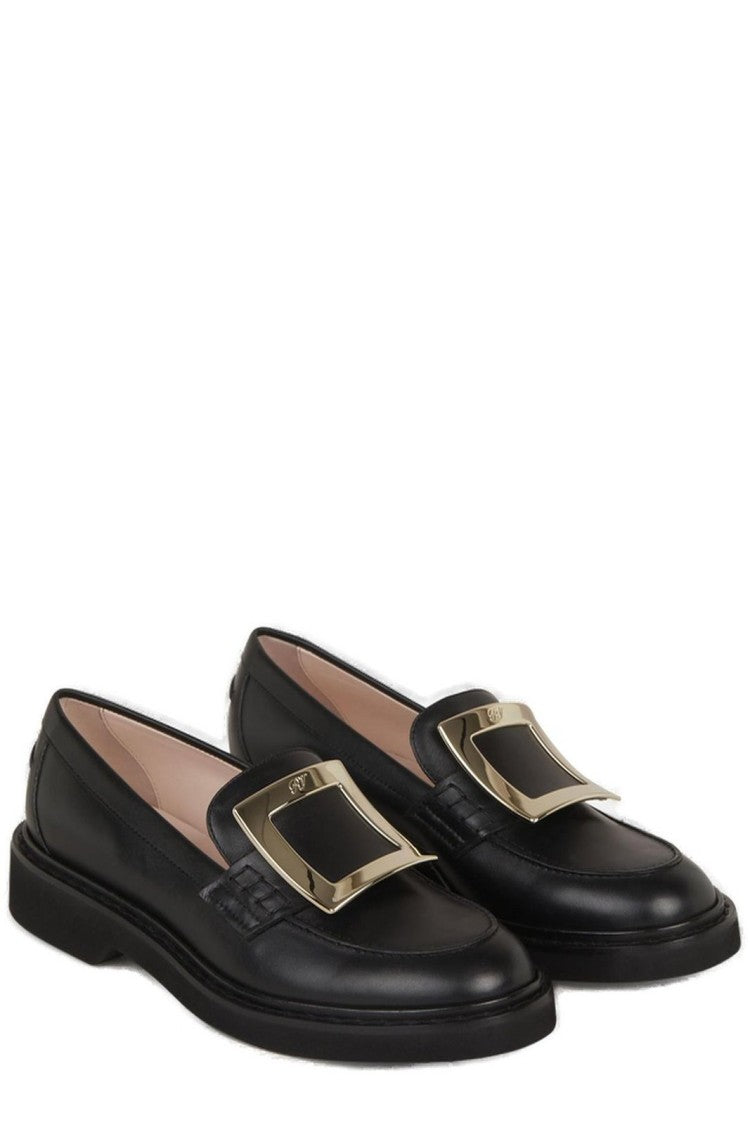 Roger Vivier Black Flat Shoes With Rounded Toe