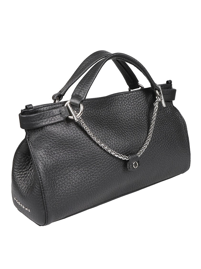 Orciani Virgo Small Compact Calf Leather Shoulder Bag