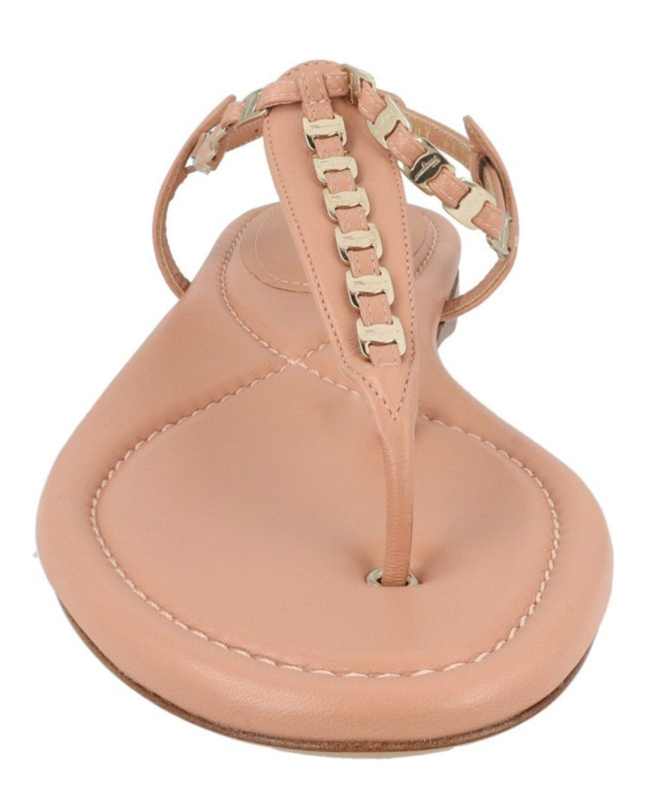 Ferragamo Tahiti Chain T-Strap Sandals