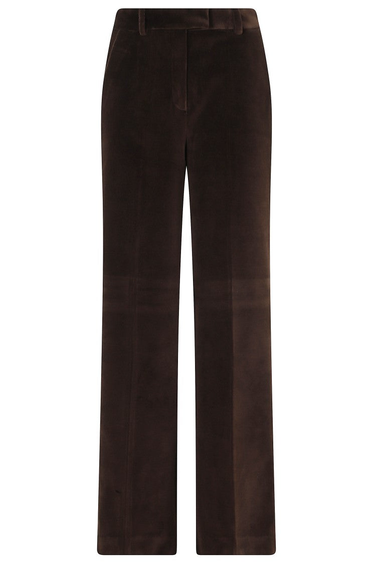 Circolo 1901 Straight Leg Velvet Pants With Smooth Texture